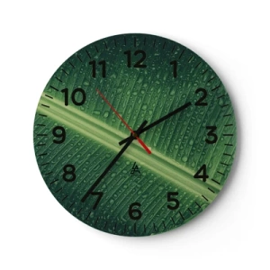 Horloge murale - Pendule murale - Structure de vert - 40x40 cm