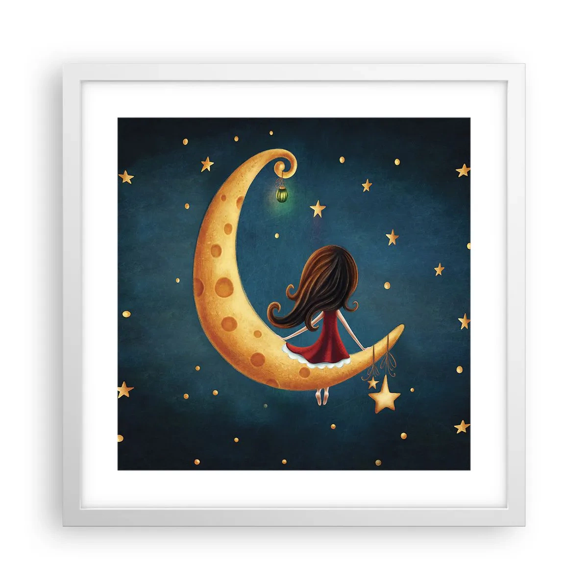 Affiche dans un cadre blanc - Poster - Il était une fois... - 40x40 cm