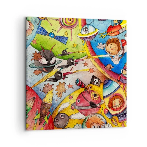 Impression sur toile - Image sur toile - Grande aventure spatiale - 60x60 cm
