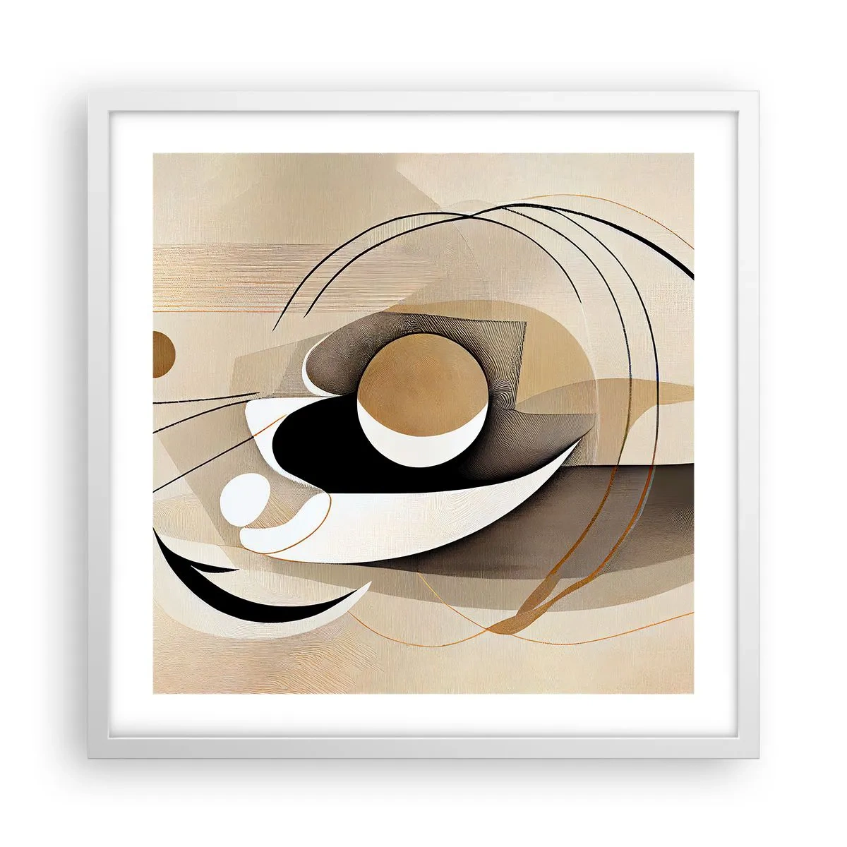 Affiche dans un cadre blanc - Poster - Composition : l'essence des choses - 50x50 cm