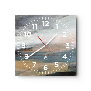 Horloge murale - Pendule murale - Abstraction : paysage nordique - 30x30 cm