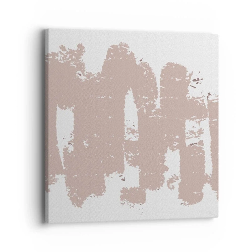 Impression sur toile - Image sur toile - Abstraction en rose tendre - 40x40 cm