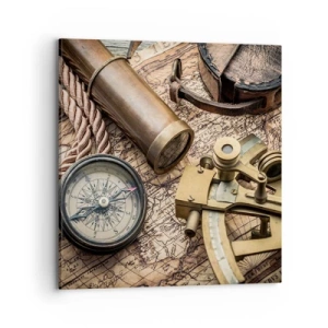 Impression sur toile - Image sur toile - Fixer un cap - 70x70 cm