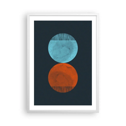 Affiche dans un cadre blanc - Poster - Seulement la géométrie ? - 50x70 cm