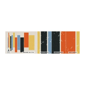 Échantillon de Papier Peint Autocollant Deluxe Sticker - Notation musicale - Minimalisme, Rectangulaires, Formes - 100x30 cm