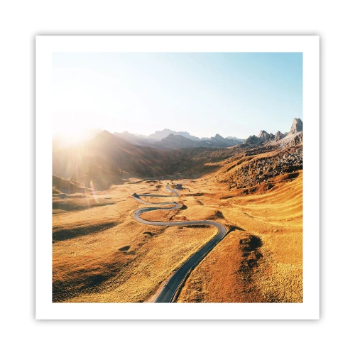 Affiche - Poster - Dans une vallée dorée - 60x60 cm