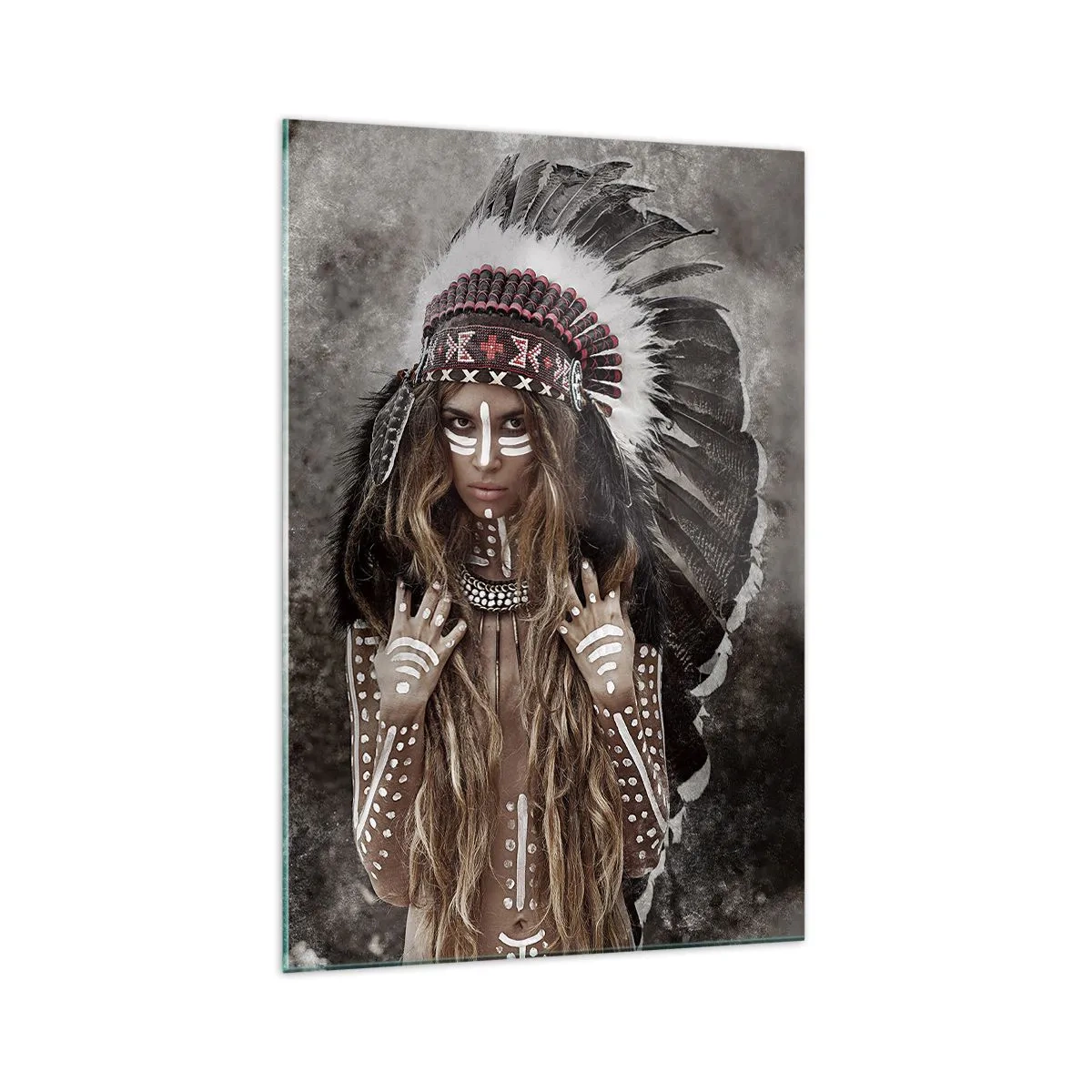 Impression sur verre - Image sur verre - Secret de la force de la tribu - 70x100 cm