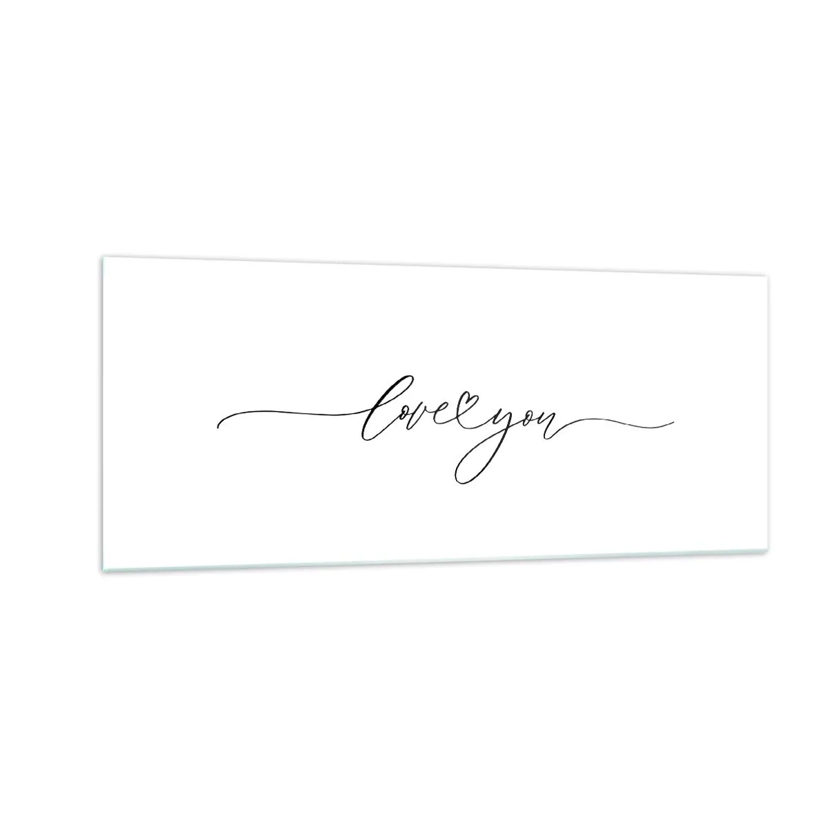 Impression sur verre - Image sur verre - Noir sur blanc - 100x40 cm