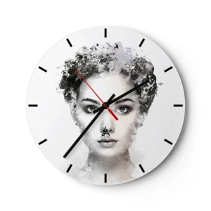 Horloge murale - Pendule murale - Un portrait extrêmement stylé - 40x40 cm
