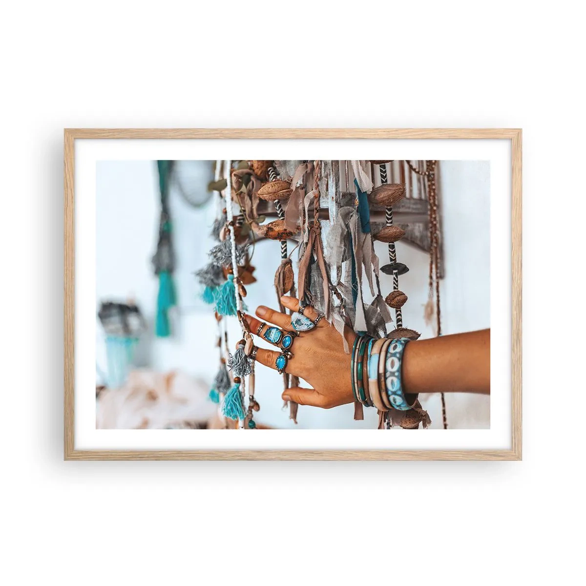 Affiche dans un chêne clair - Poster - Trésor local - 70x50 cm