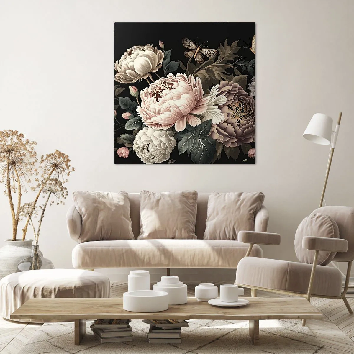 Impression sur toile - Image sur toile - De style baroque - 60x60 cm