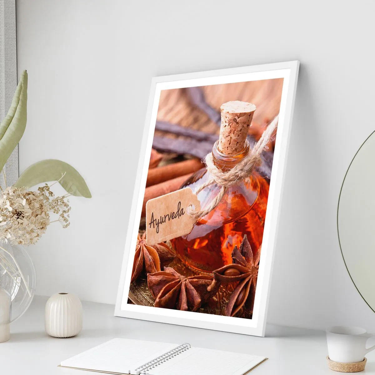 Affiche dans un cadre blanc - Poster - Vers l'unité du corps et de l'esprit - 40x50 cm