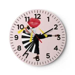 Horloge murale - Pendule murale - Pop-art surréaliste - 30x30 cm