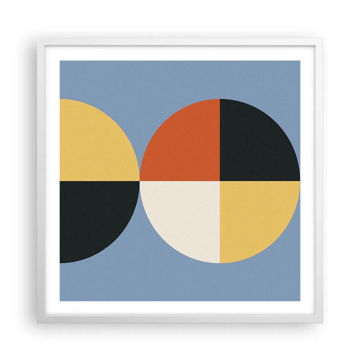 Affiche dans un cadre blanc - Poster - Regarde et compte - 60x60 cm