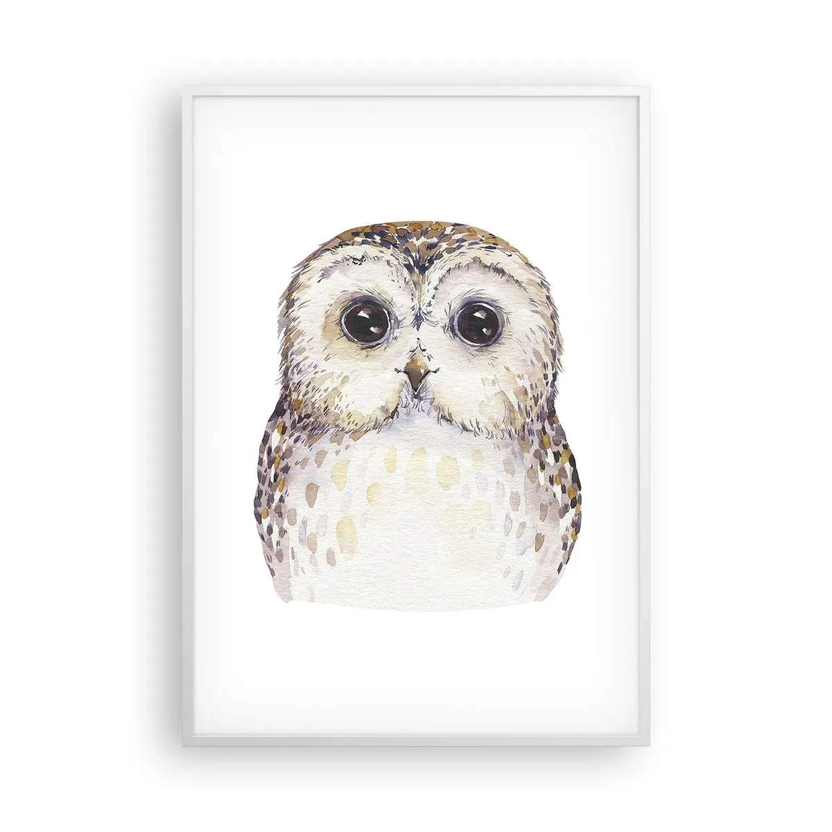 Affiche dans un cadre blanc - Poster - Regarde-moi dans les yeux - 70x100 cm