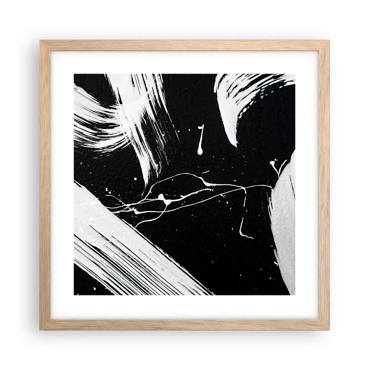 Affiche dans un chêne clair - Poster - Briser les ténèbres - 40x40 cm