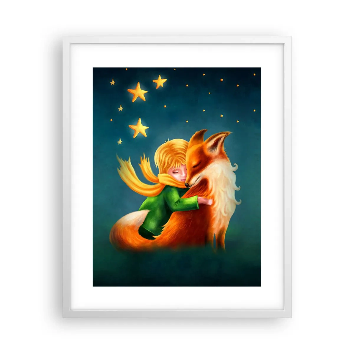 Affiche dans un cadre blanc - Poster - Petit Prince - 40x50 cm
