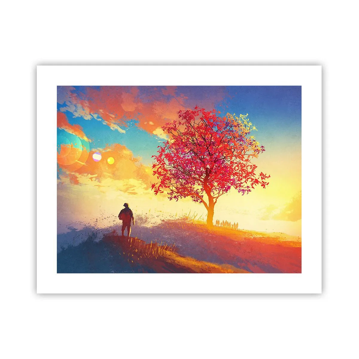 Affiche - Poster - Pèlerin à destination - 50x40 cm