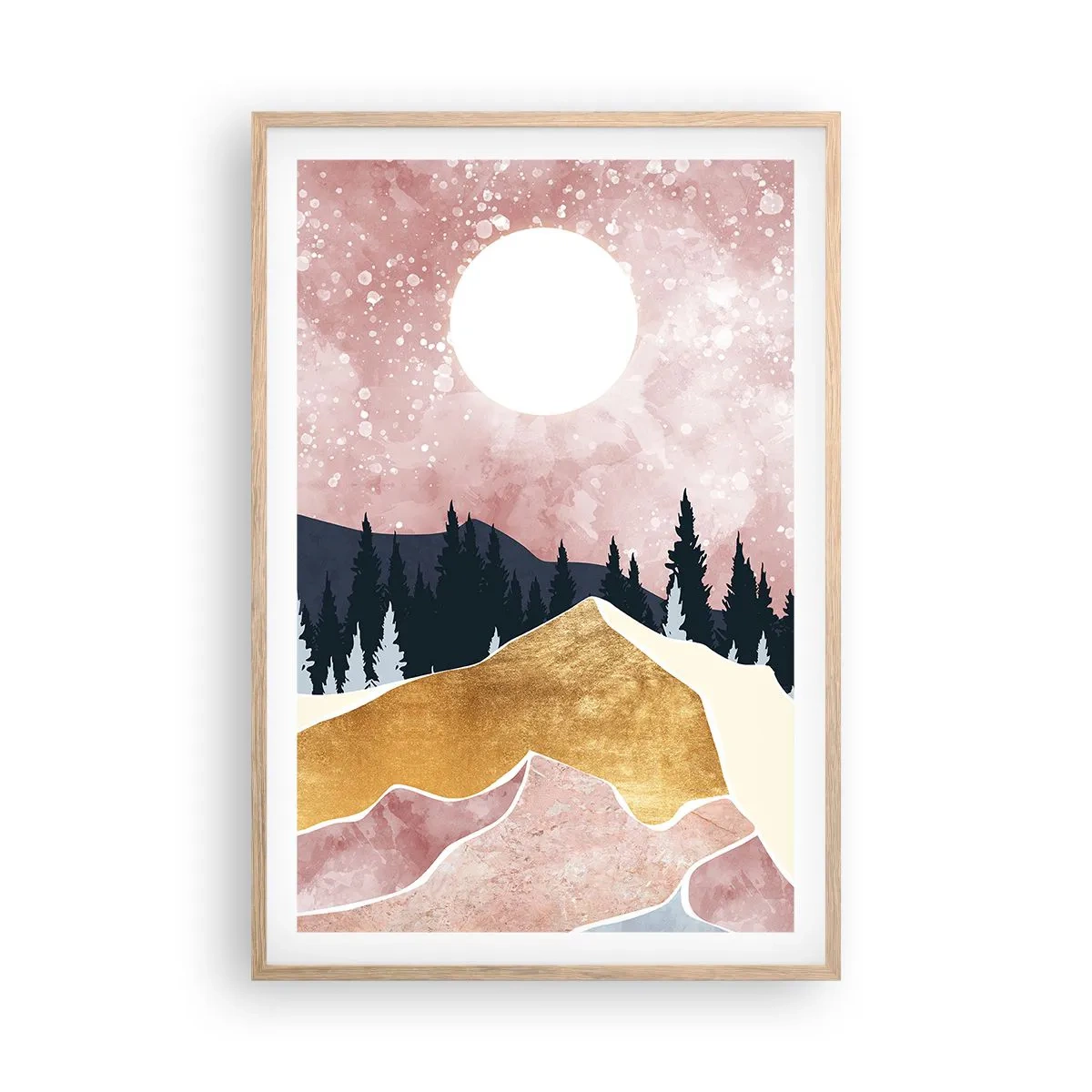 Affiche dans un chêne clair - Poster - Gardien de la nuit - 61x91 cm