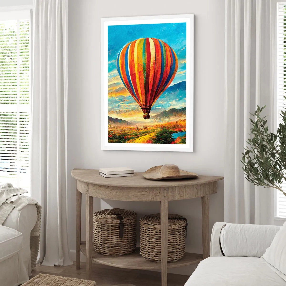 Affiche dans un cadre blanc - Poster - Dans le silence on voit mieux - 70x100 cm