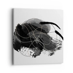 Impression sur toile - Image sur toile - Fait de noir - 40x40 cm