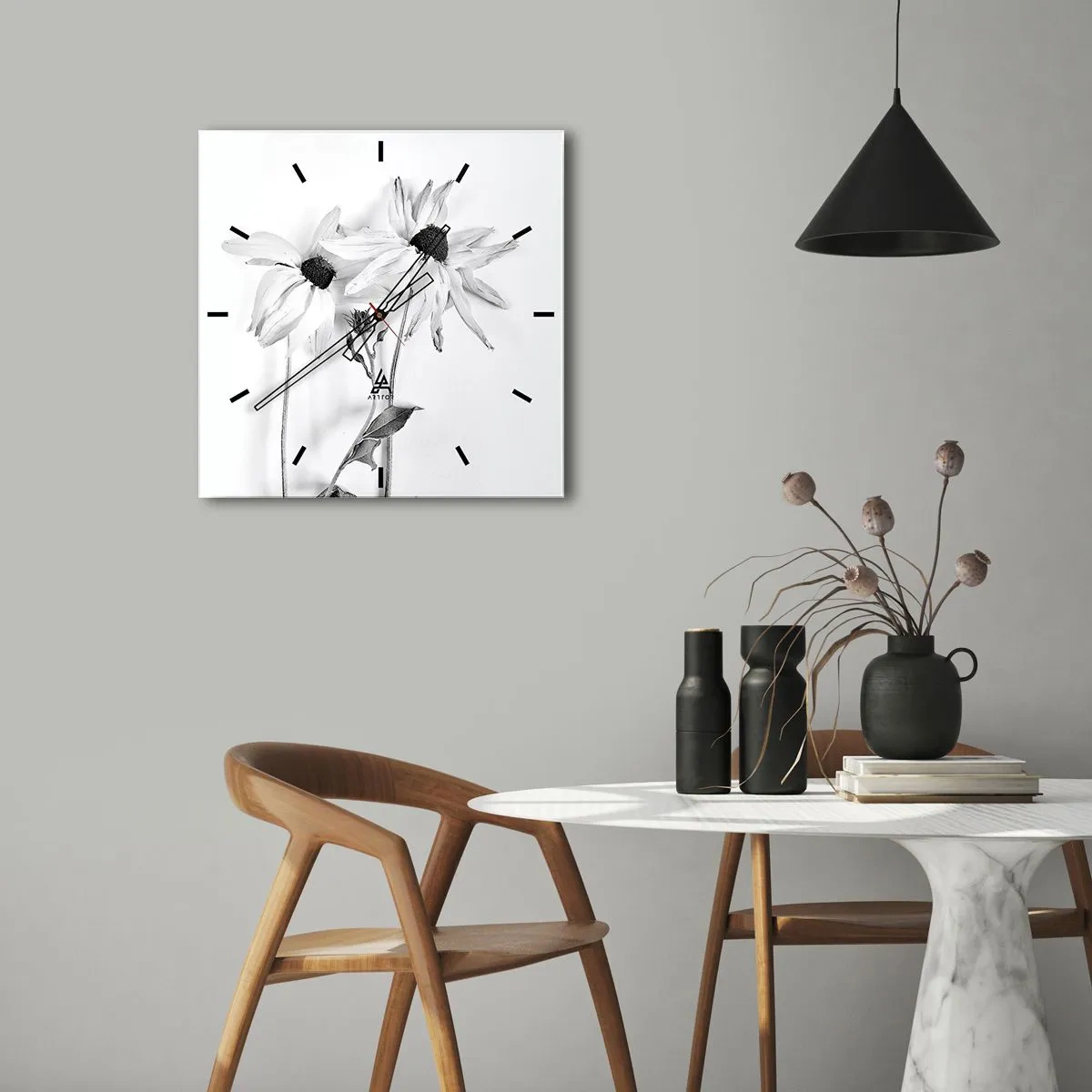 Horloge murale - Pendule murale - Personne ne souhaite être seul - 40x40 cm