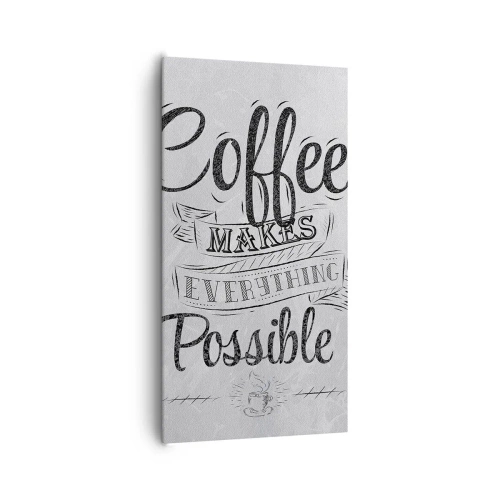 Impression sur toile - Image sur toile - Comment ne pas aimer le café maintenant - 65x120 cm