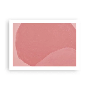 Affiche - Poster - Composition organique en rose - 70x50 cm