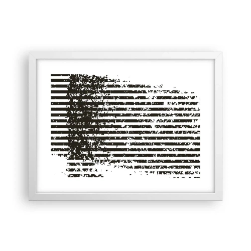 Affiche dans un cadre blanc - Poster - Rythme et bruissement - 40x30 cm
