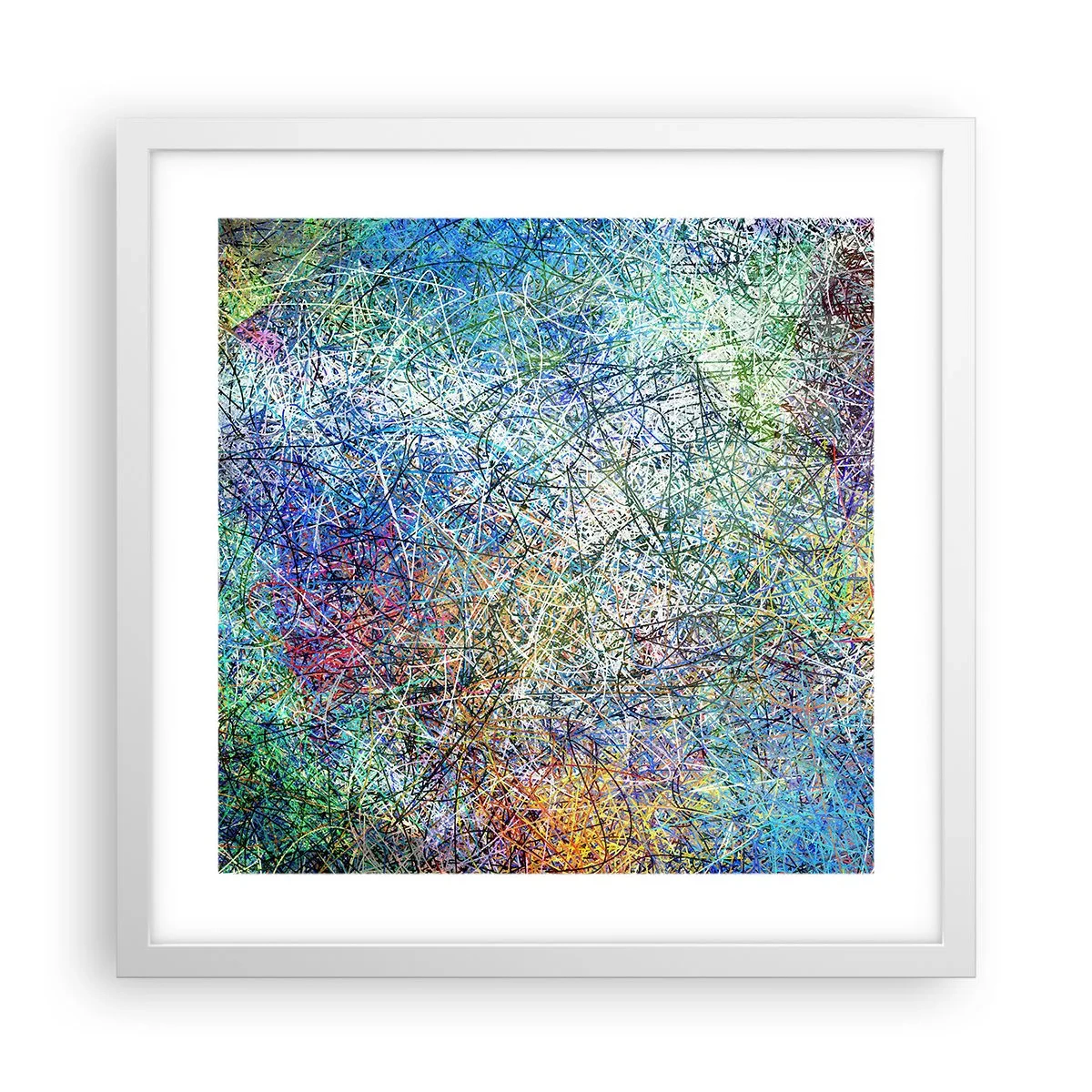 Affiche dans un cadre blanc - Poster - Ce n'est pas si simple - 40x40 cm