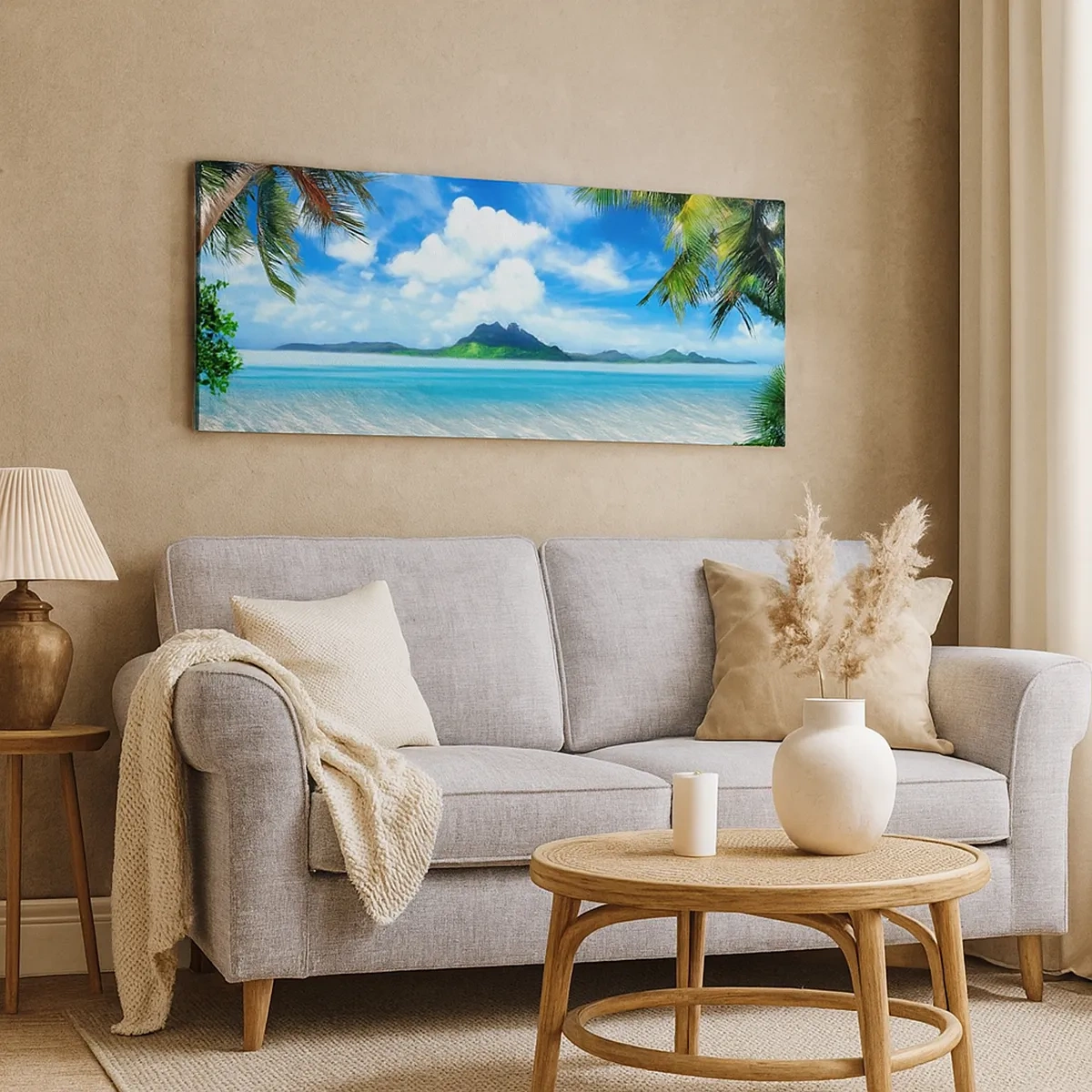 Impression sur toile - Image sur toile - L'azur des tropiques - 30x30 cm