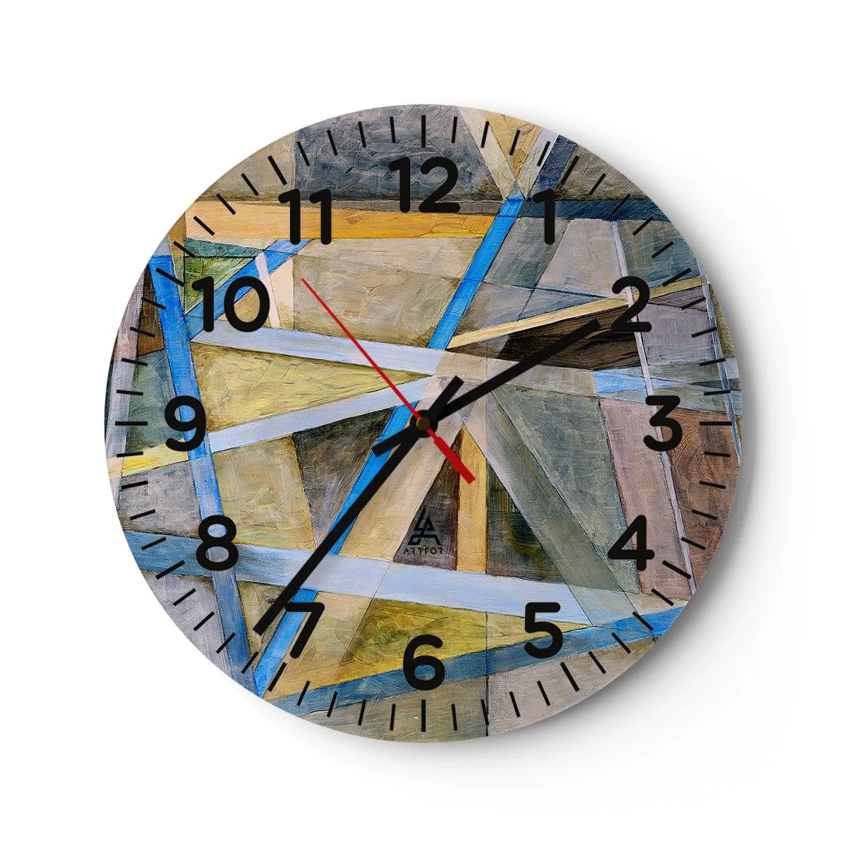Horloge murale - Pendule murale - Tout droit ou en diagonale ? - 30x30 cm