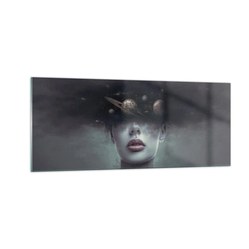 Impression sur verre - Image sur verre - Et les planètes deviennent folles... - 100x40 cm