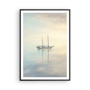 Affiche dans un cadre noir - Poster - Dans une mer de silence - 70x100 cm