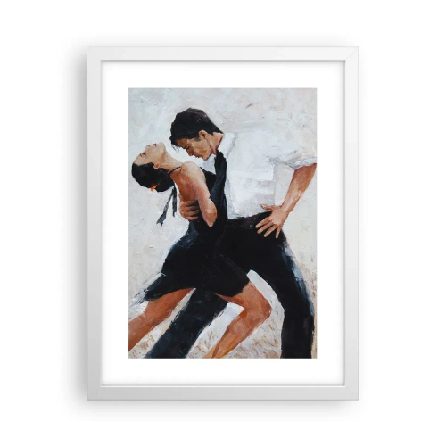 Affiche dans un cadre blanc - Poster - Tango de mes rêves et pensées - 30x40 cm