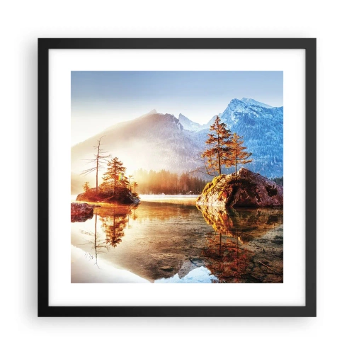 Affiche dans un cadre noir - Poster - La nature sous un nouveau jour - 40x40 cm