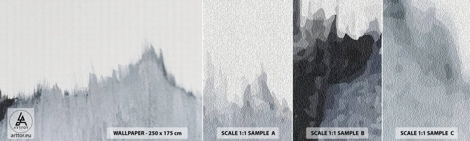 Échantillon De Papier Peint Standard Eco - Une esquisse mystérieuse - Minimalisme, Morceau, Se brouiller - 100x30 cm