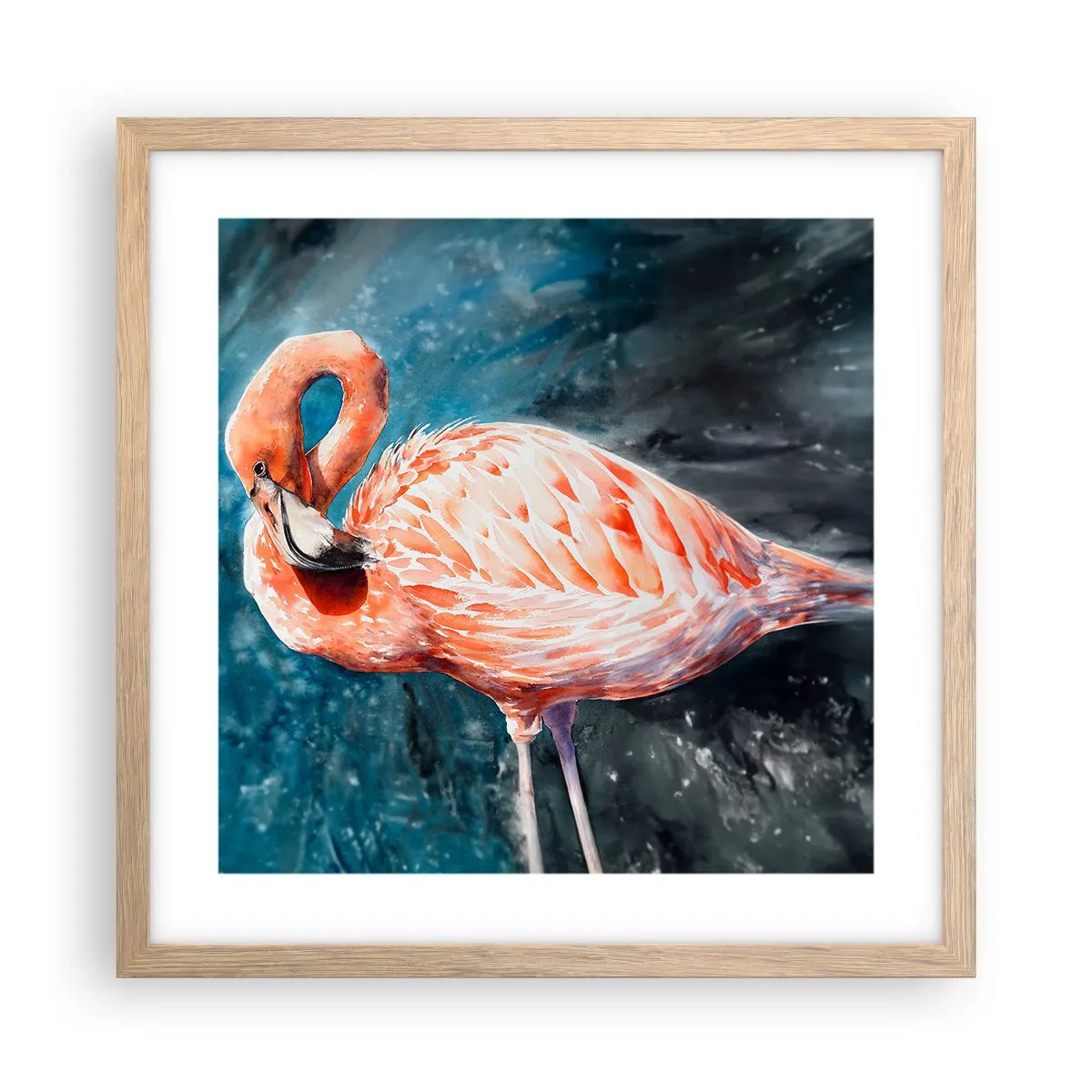 Affiche dans un chêne clair - Poster - Décoratif par nature - 40x40 cm