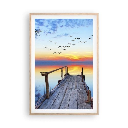 Affiche dans un chêne clair - Poster - Il est temps de rentrer... - 61x91 cm