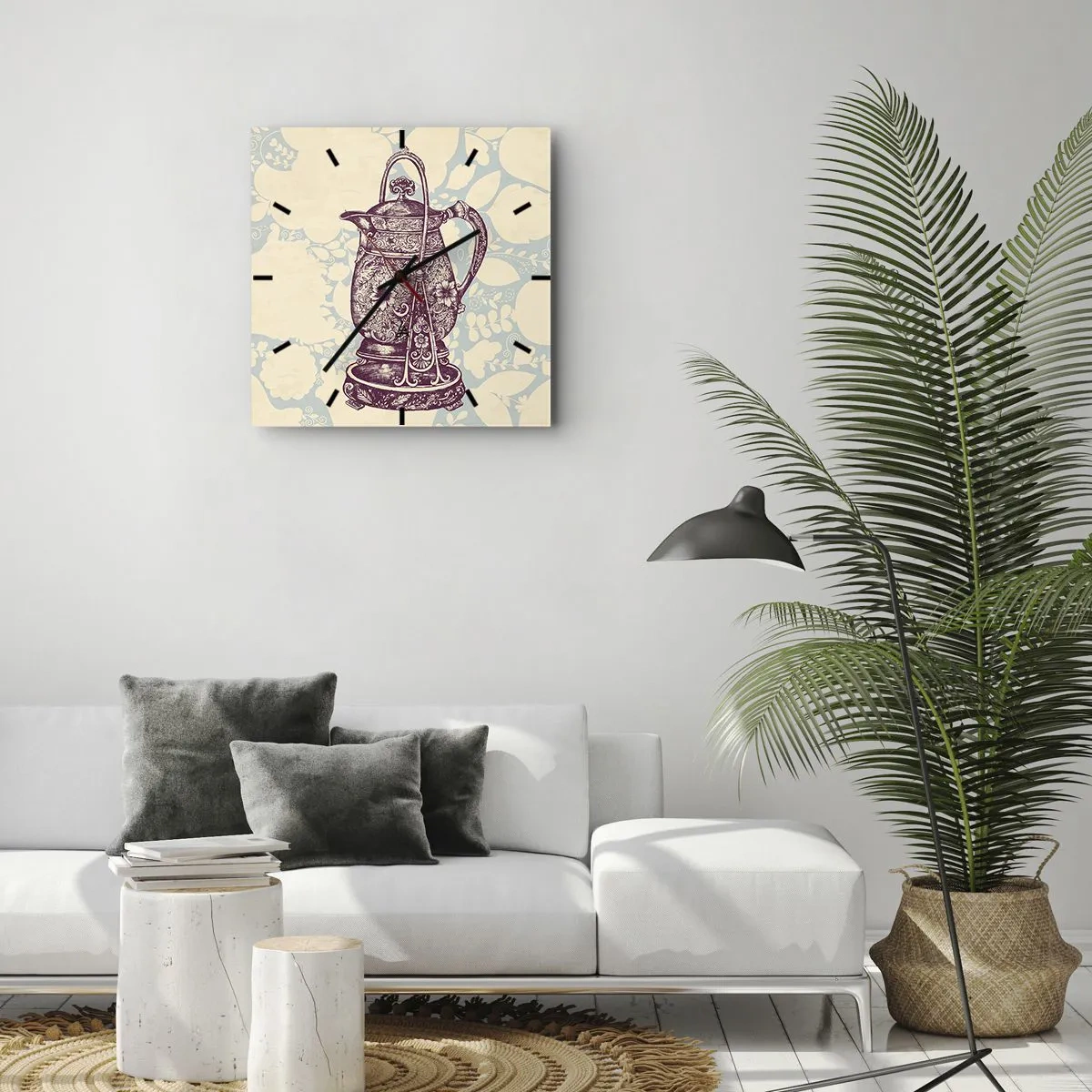 Horloge murale - Pendule murale - La beauté du quotidien - 30x30 cm