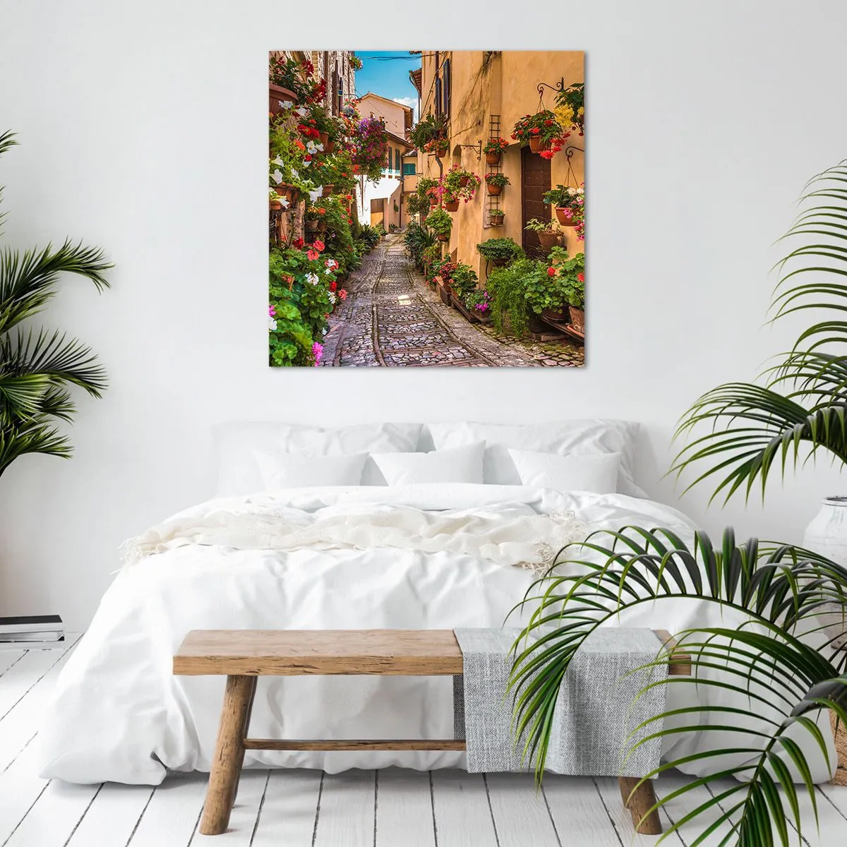 Impression sur toile - Image sur toile - Ruelle italienne - 60x60 cm