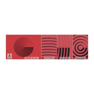 Échantillon de Papier Peint Premium Canvas - Mouvement circulaire - Minimalisme, Roue, Lignes - 100x30 cm