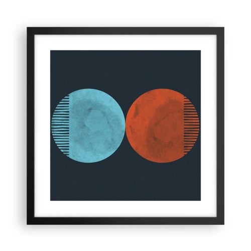 Affiche dans un cadre noir - Poster - Seulement la géométrie ? - 40x40 cm