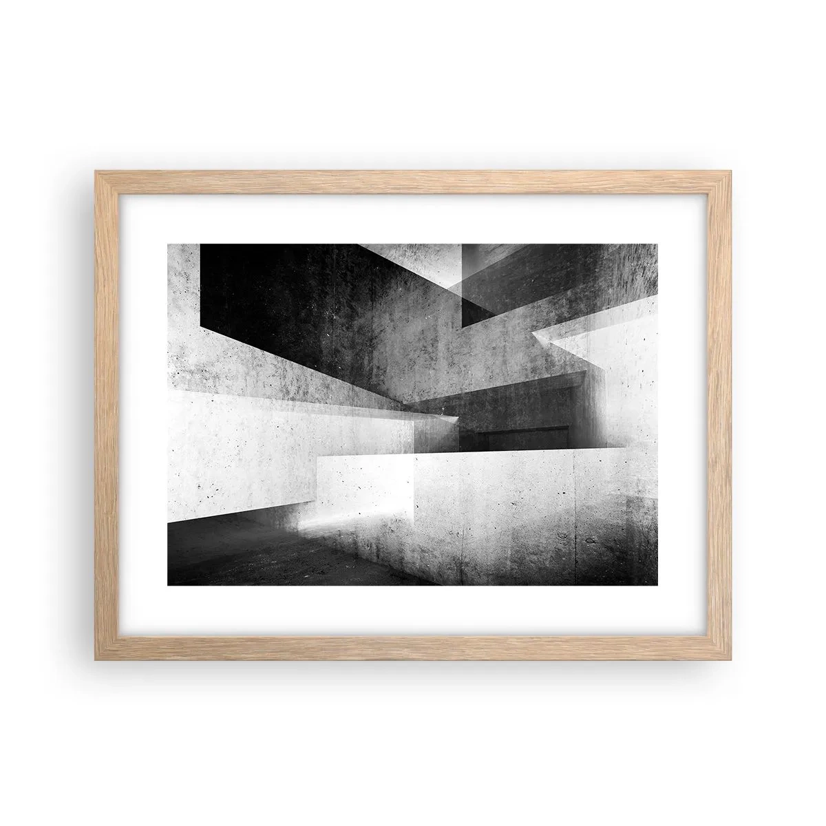 Affiche dans un chêne clair - Poster - Structure de l'espace - 40x30 cm