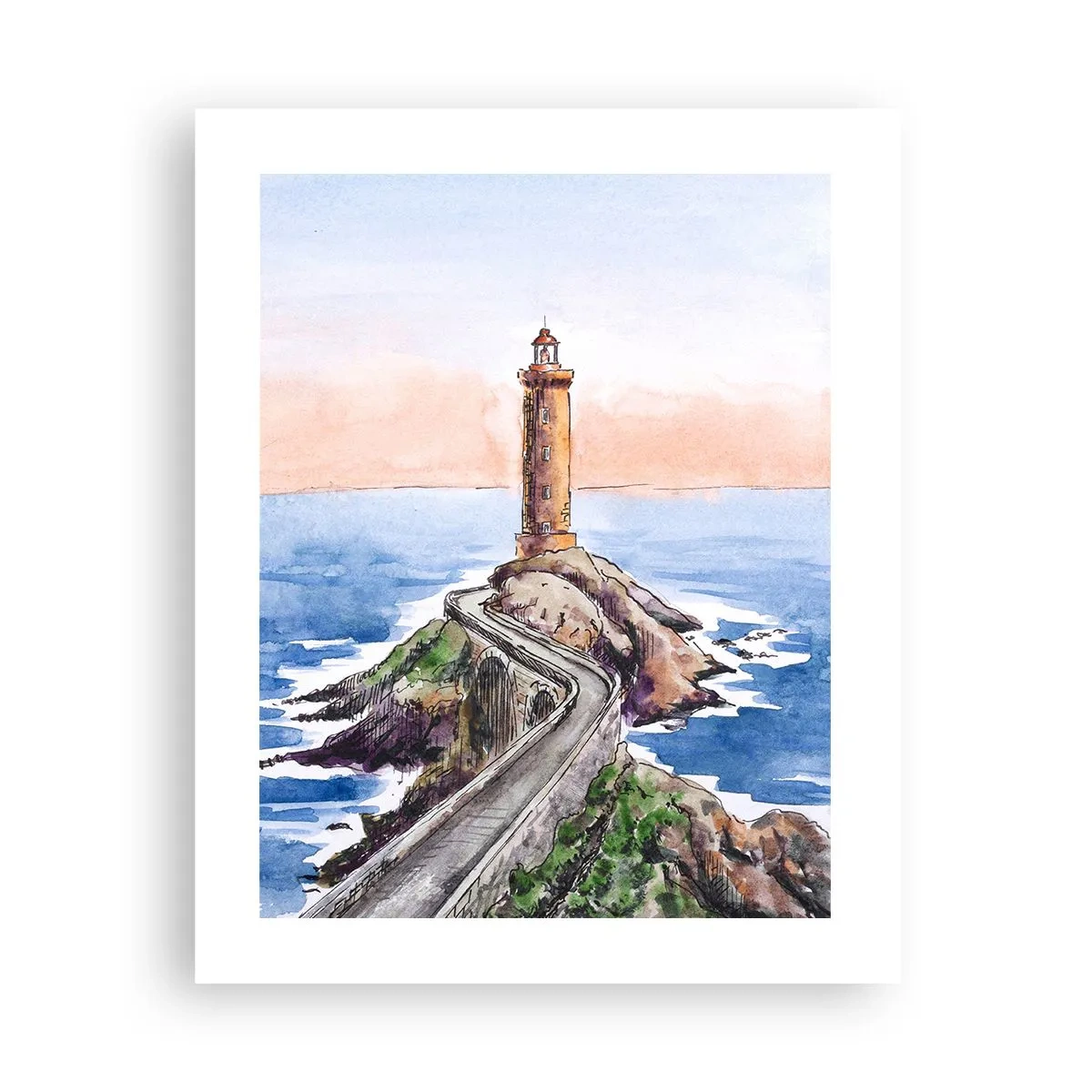 Affiche - Poster - Face à la mer - 40x50 cm