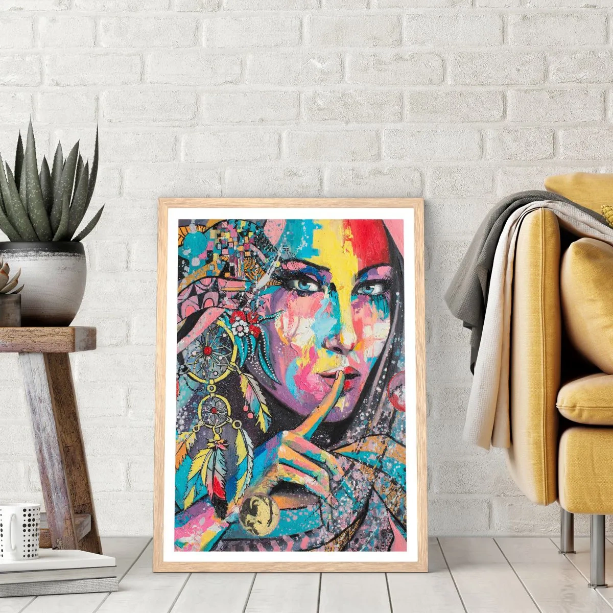 Affiche dans un chêne clair - Poster - Taisez-vous jusqu'à ce que vous compreniez - 40x50 cm