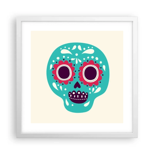 Affiche dans un cadre blanc - Poster - La vie – du plaisir jusqu'à la mort - 40x40 cm