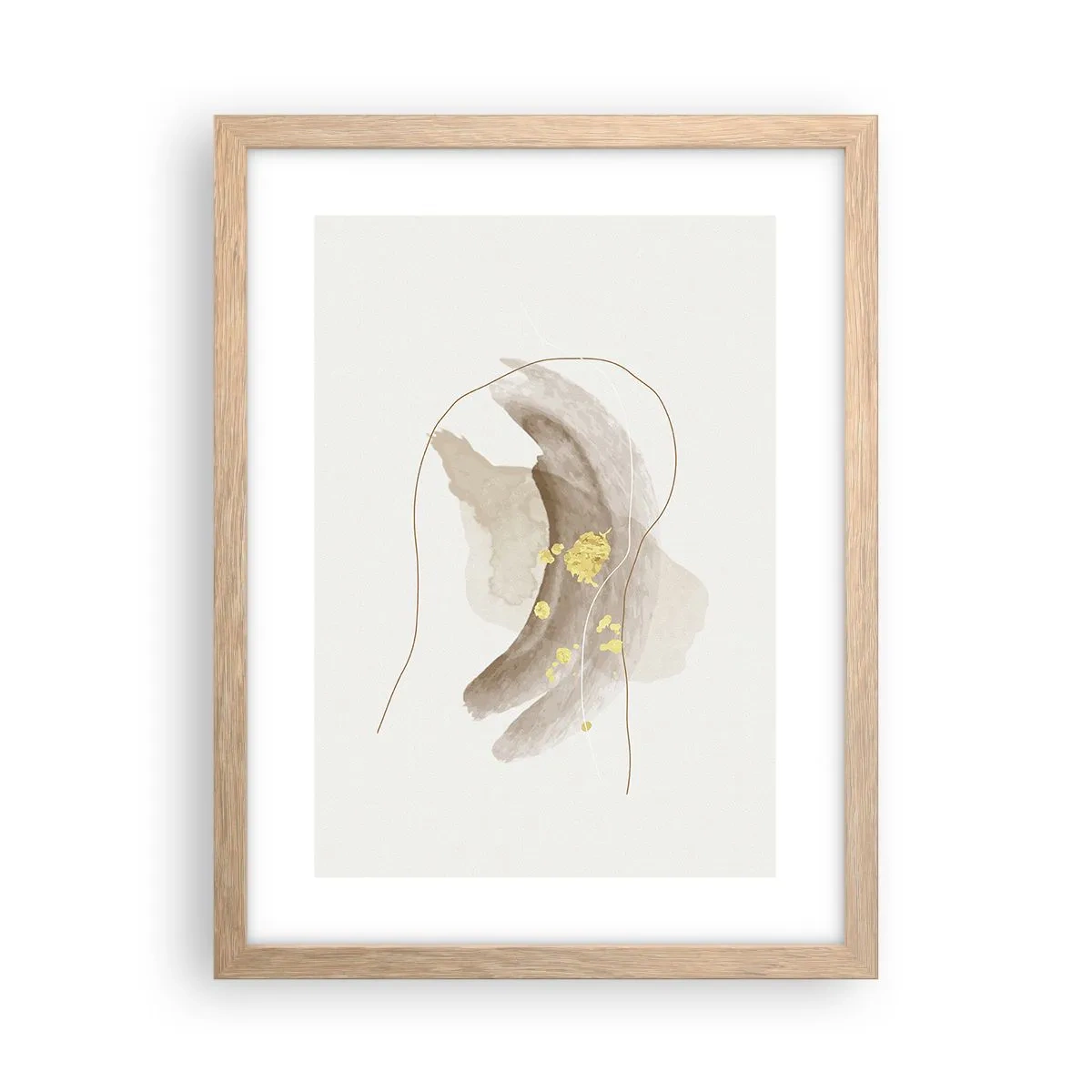 Affiche dans un chêne clair - Poster - rencontré dans l'espace - 30x40 cm