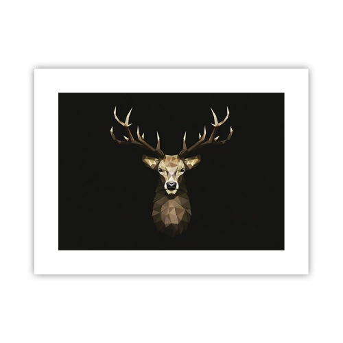 Affiche - Poster - Cerf cubique - 40x30 cm