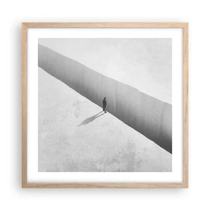 Affiche dans un chêne clair - Poster - Un objectif clair - 50x50 cm